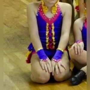 Super fun CUSTOM jazz dance costume with ruffles Child 8